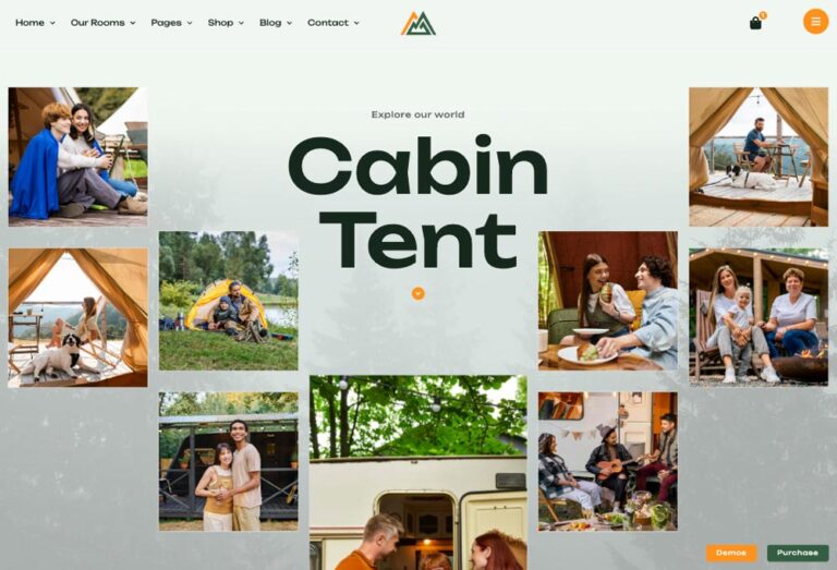 Cabin Tent: experiencias de camping en naturaleza con amigos y familia.